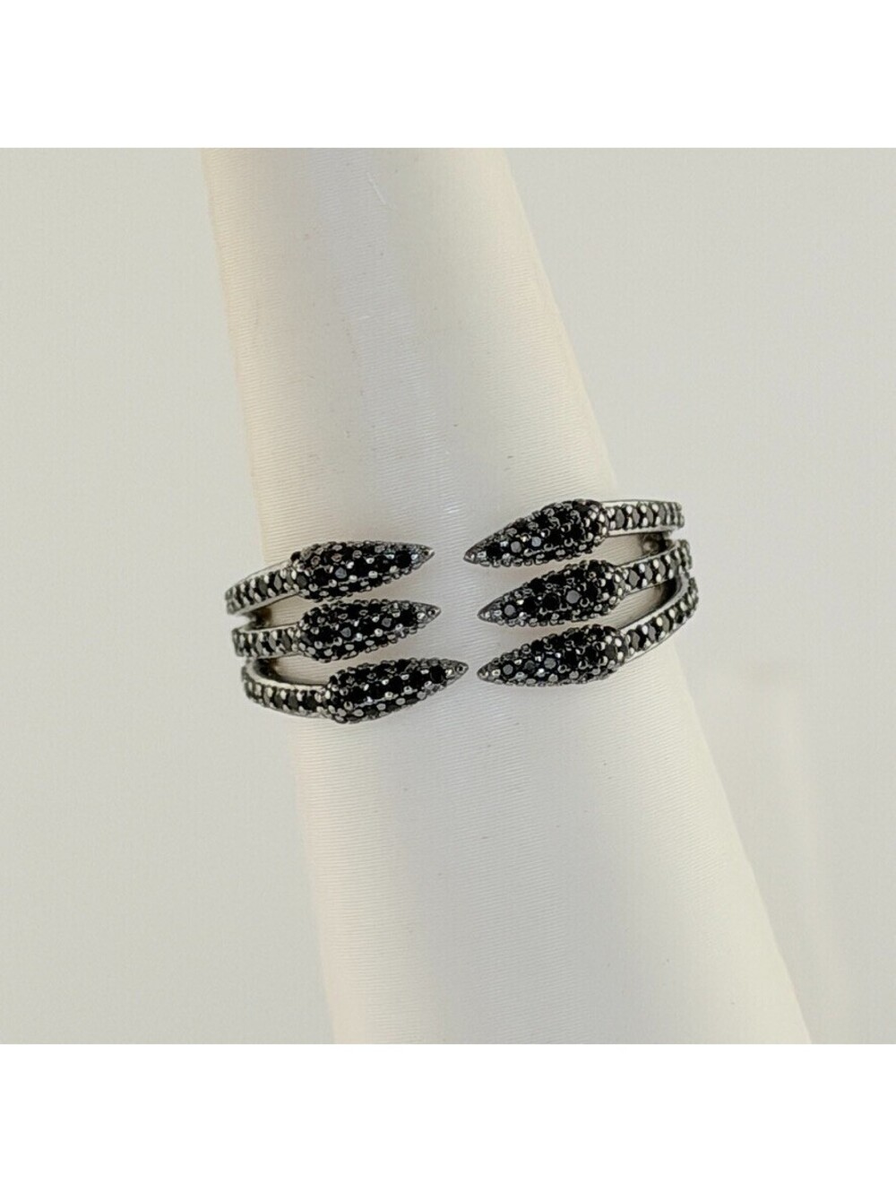 Bomb Party Obsidia Sz 10 "Duality Ring" Black Onyx on Hematite